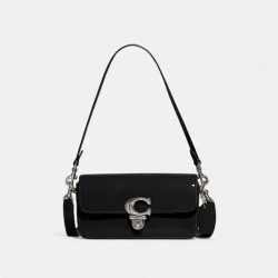 Coach Women Studio Baguette Bag Silver Black