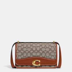 Coach Women Bandit Shoulder Bag in Signature Textile Jacquard