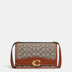 Coach Women Bandit Shoulder Bag in Signature Textile Jacquard