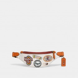 Coach Women Charter Belt Bag 7 With Patches