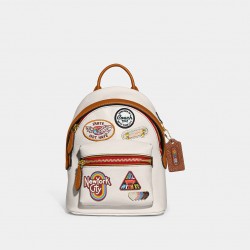 Coach Women Charter Backpack 18 With Patches