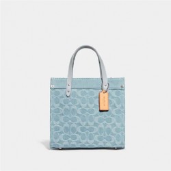 Coach Women Field Tote 22 in Signature Denim