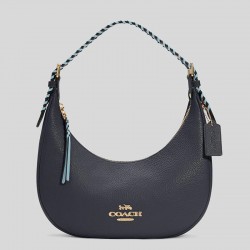 Coach Women Bailey Hobo with Whipstitch Black