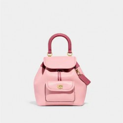 Coach Women Riya Backpack 21 in Colorblock Brass Pink