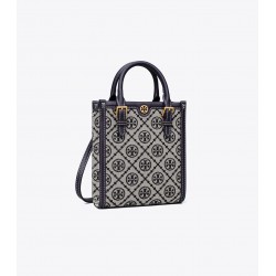 Tory Burch Women Mini T Monogram Tote Navy