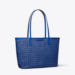 Tory Burch Women Small Ever Ready Zip Tote Mediterranean Blue