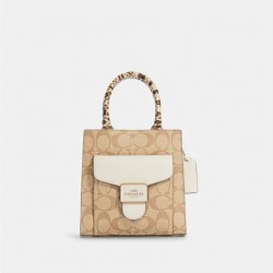 Women Coach Mini Pepper Crossbody in Signature Canvas Khaki