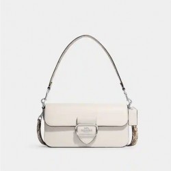 Coach Women Morgan Shoulder Bag Silver Chalk Multi