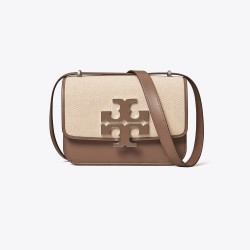 Tory Burch Women Small Eleanor Canvas Bag Clam Shell