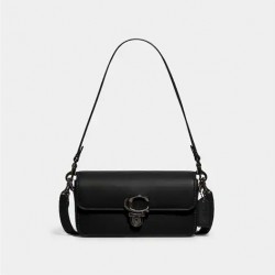 Coach Women Studio Baguette Bag Pewter Black