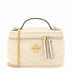 Tory Burch Women Kira Mini Vanity Tote Bag Light Cream