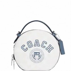 Coach Women Canteen Crossbody in Signature Canvas with Varsity Motif