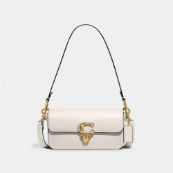 Coach Women Studio Baguette Bag Brass Chalk