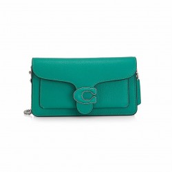 Coach Women Tabby Chain Clutch Silver Bright Green
