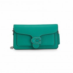 Coach Women Tabby Chain Clutch Silver Bright Green