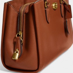 Coach Women Brooke Carryall 28 Brass Burnished Amber