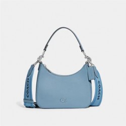 Coach Women Hobo Crossbody with Signature Canvas Detail Pool