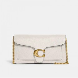 Coach Women Tabby Chain Clutch Brass Chalk