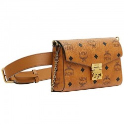 MCM Logo Printed Waist Bag Shoulder Crossbody Chain Bag