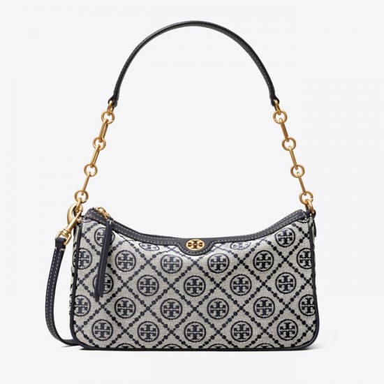 Tory Burch Women T Monogram Jacquard Studio Bag Tory Navy