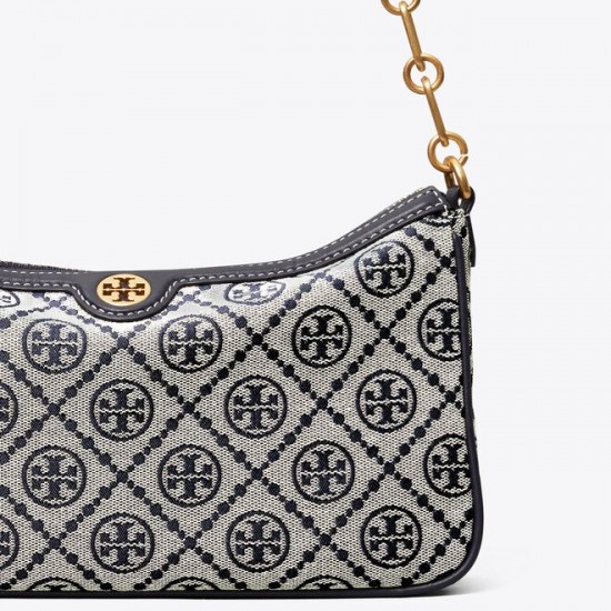 Tory Burch Women T Monogram Jacquard Studio Bag Tory Navy