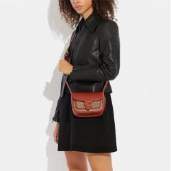 Coach Women Tabby Messenger 19 In Signature Canvas Brass Tan Rust