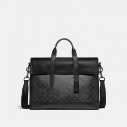 Coach Men Hamilton Portfolio Brief in Signature Canvas