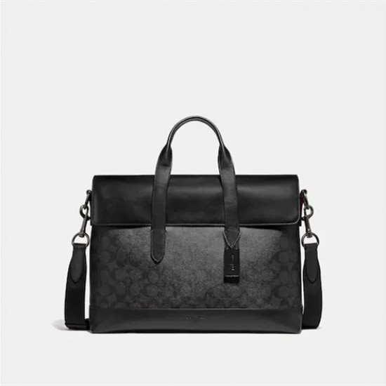 Coach Men Hamilton Portfolio Brief in Signature Canvas